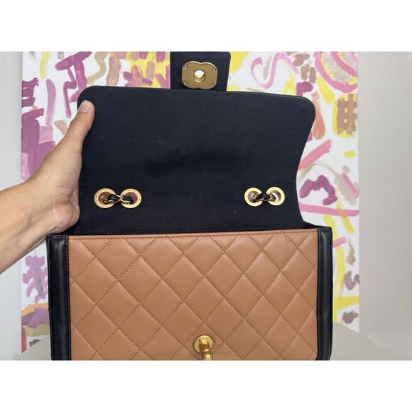 Chanel Elegant two tone tan black single flap medium (2016) - Picture 2 of 12